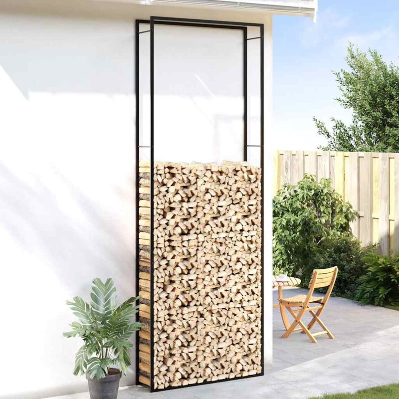 Load image into Gallery viewer, Vidaxl haardhoutrek 110x28x312 cm staal matzwart