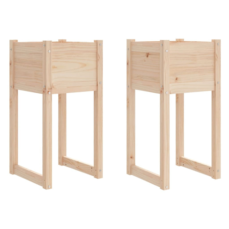 Load image into Gallery viewer, Vidaxl plantenbakken 2 st 40x40x81 cm massief grenenhout