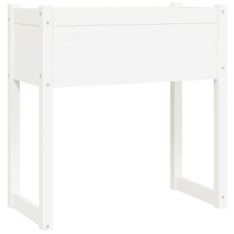 Load image into Gallery viewer, Vidaxl plantenbak 78x40x81 cm massief grenenhout wit