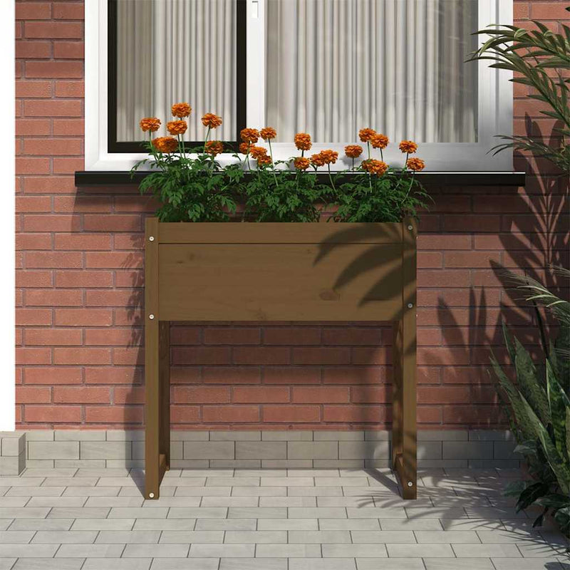 ギャラリービューアに画像をロードする, Vidaxl plantenbak 78x40x81 cm massief grenenhout honingbruin