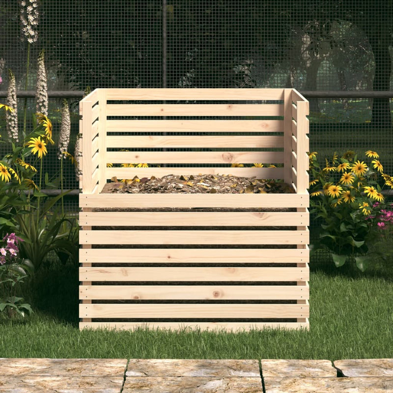 Load image into Gallery viewer, Vidaxl compostbak 100x100x102 cm massief grenenhout