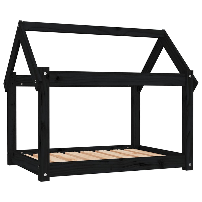 Load image into Gallery viewer, Vidaxl hondenmand 81x60x70 cm massief grenenhout zwart