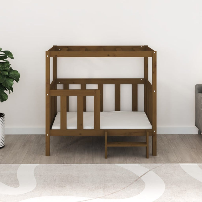 Load image into Gallery viewer, Vidaxl hondenmand 105,5 x 83,5 x 100 cm massief grenenhout honingbruin