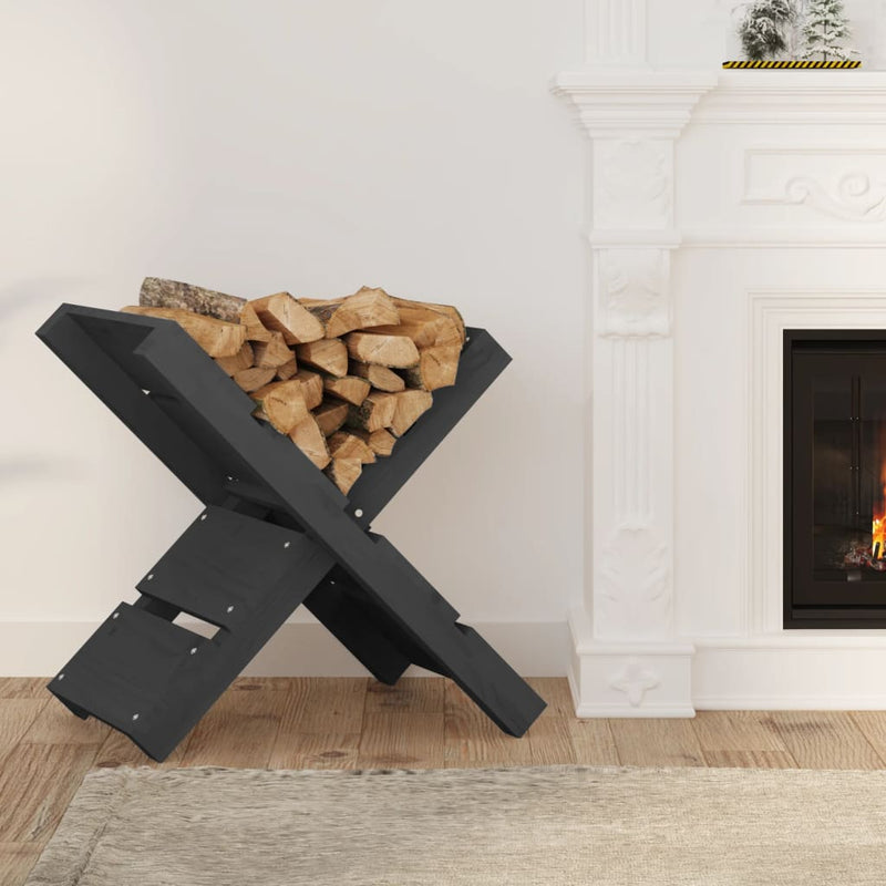 Load image into Gallery viewer, Vidaxl houtblokhouder 47x39,5x48 cm massief grenenhout grijs