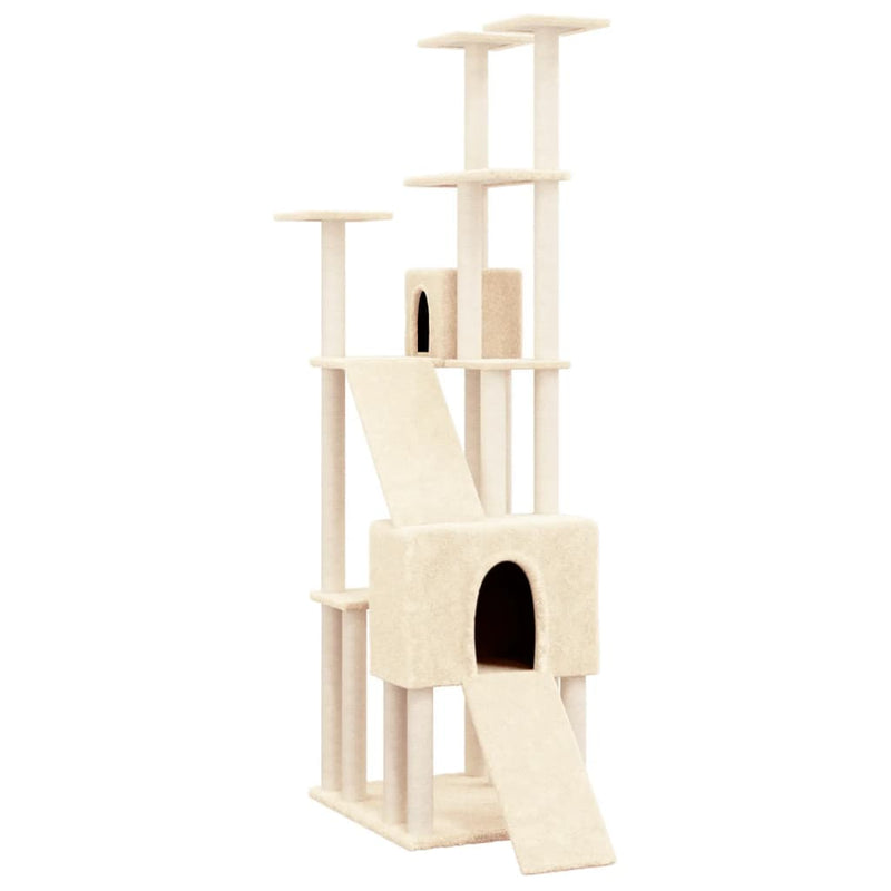 Load image into Gallery viewer, Vidaxl kattenmeubel met sisal krabpalen 190 cm crèmekleurig