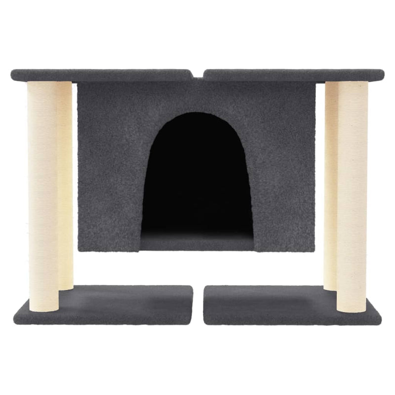 Load image into Gallery viewer, Vidaxl kattenmeubel met sisal krabpalen 50 cm donkergrijs