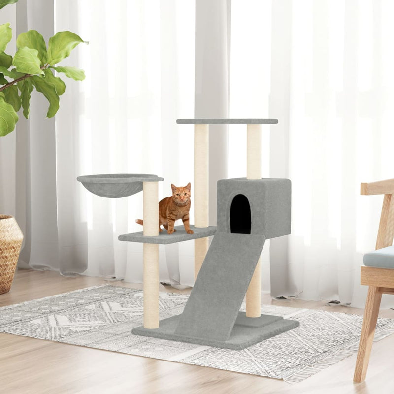 Load image into Gallery viewer, Vidaxl kattenmeubel met sisal krabpalen 82 cm lichtgrijs