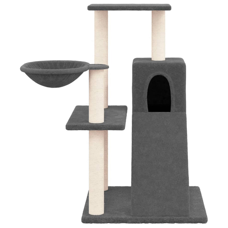 Load image into Gallery viewer, Vidaxl kattenmeubel met sisal krabpalen 82 cm donkergrijs