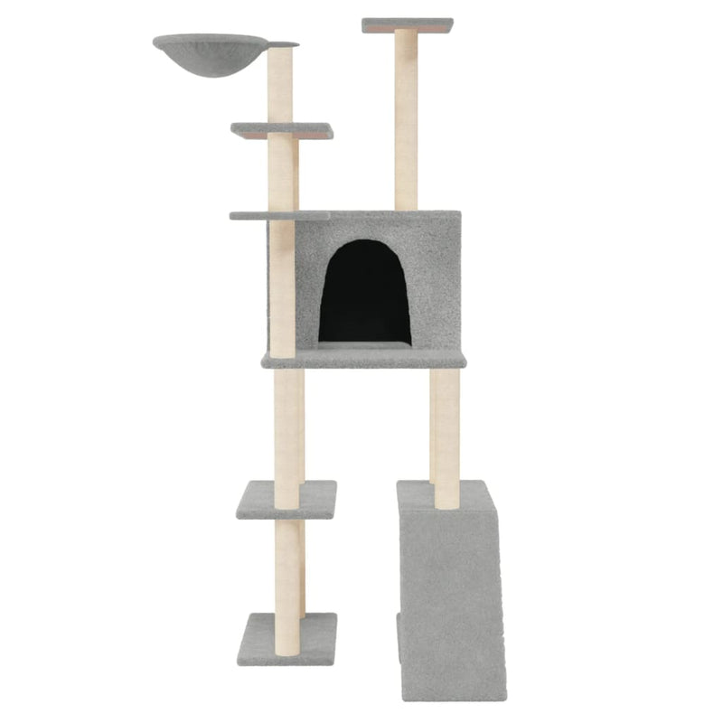 Load image into Gallery viewer, Vidaxl kattenmeubel met sisal krabpalen 166 cm lichtgrijs