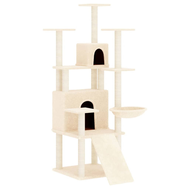 Load image into Gallery viewer, Vidaxl kattenmeubel met sisal krabpalen 154 cm crèmekleurig
