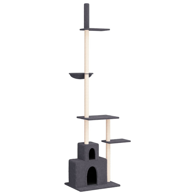 Load image into Gallery viewer, Vidaxl kattenmeubel vloer tot plafond 250,5-276,5 cm donkergrijs