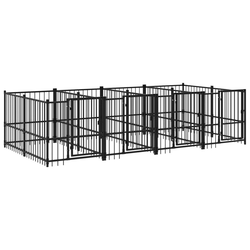 Load image into Gallery viewer, VidaXL Hondenkennel voor buiten 7,51 m² staal