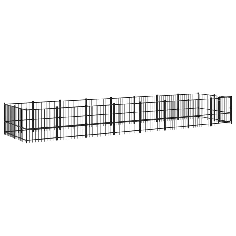 Load image into Gallery viewer, VidaXL Hondenkennel voor buiten 15,02 m² staal