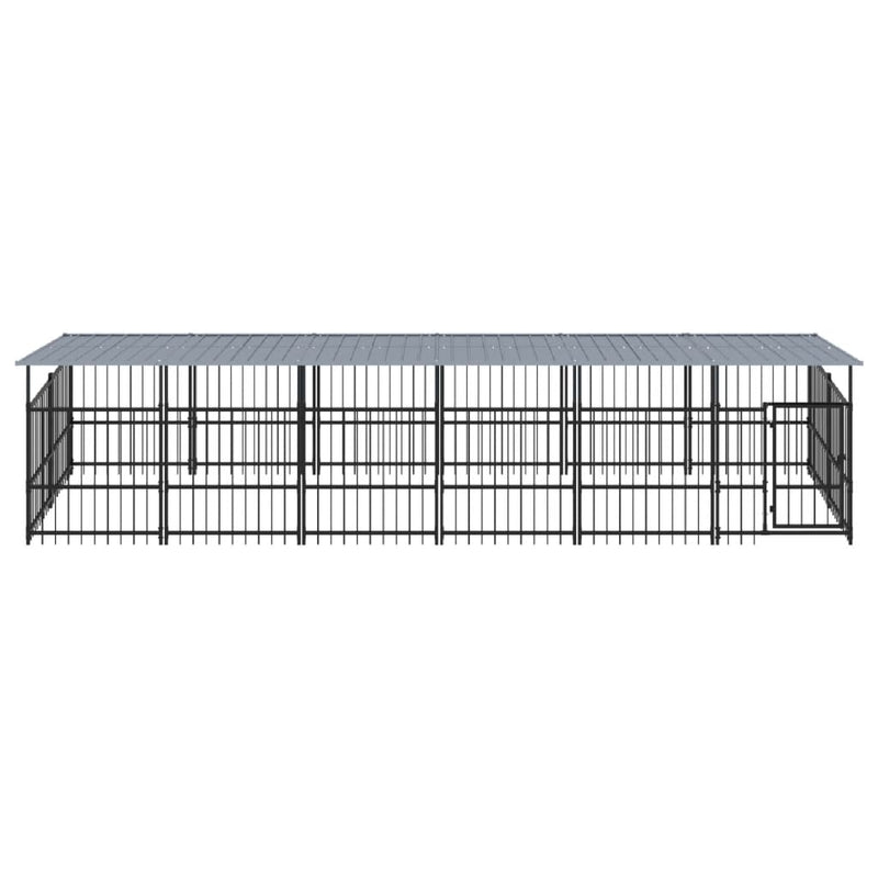 Load image into Gallery viewer, VidaXL Hondenkennel met dak 11,26 m² staal