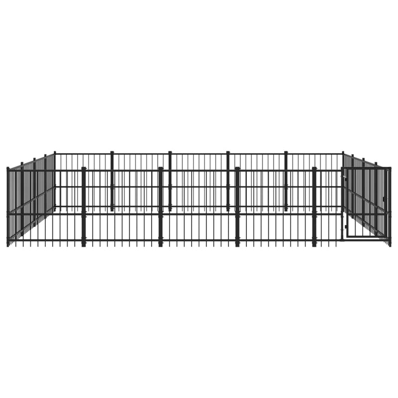 Load image into Gallery viewer, VidaXL Hondenkennel voor buiten 18,82 m² staal