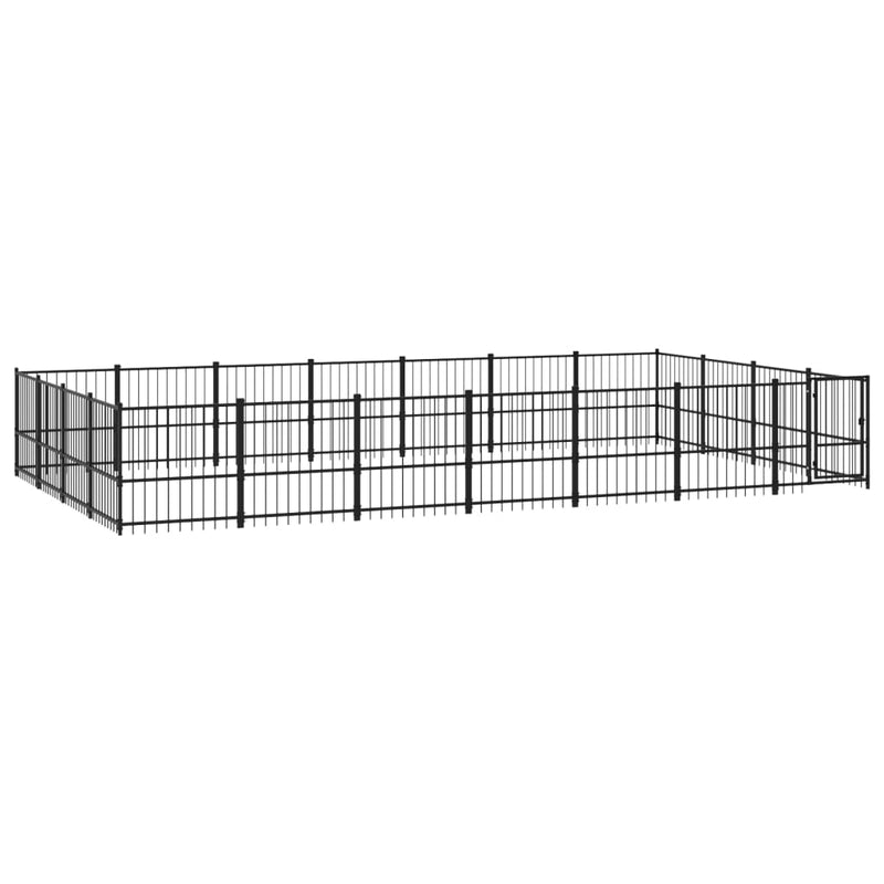Load image into Gallery viewer, VidaXL Hondenkennel voor buiten 26,35 m² staal