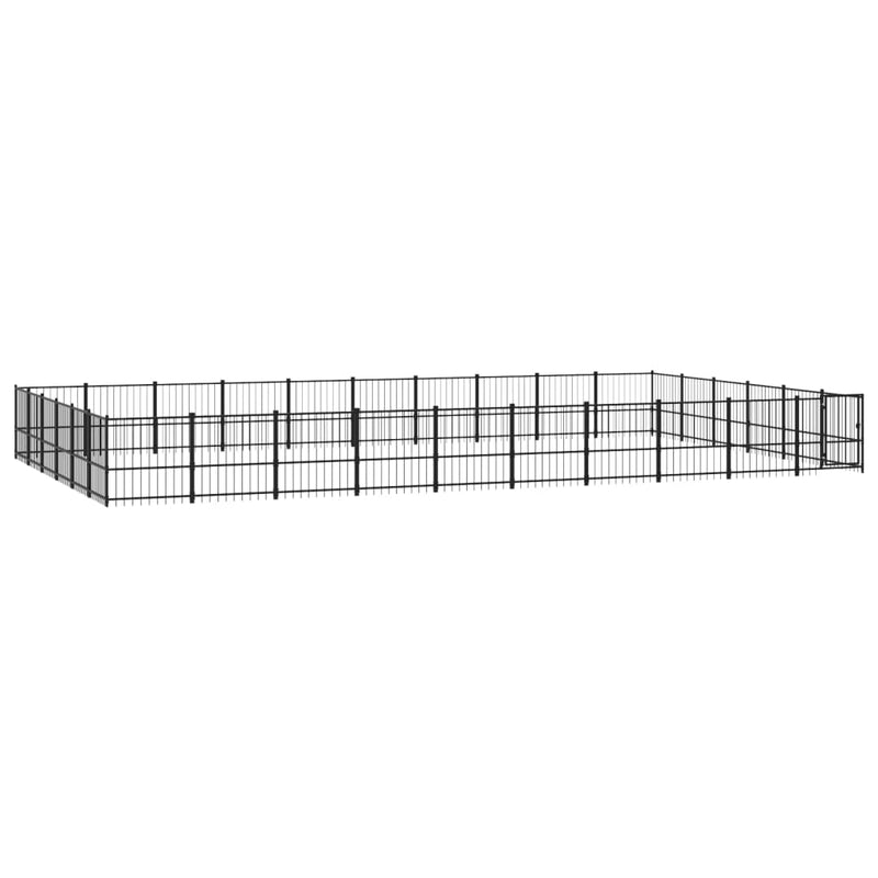 Load image into Gallery viewer, VidaXL Hondenkennel voor buiten 56,45 m² staal