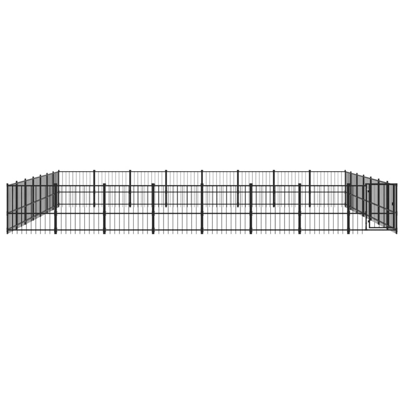 Load image into Gallery viewer, VidaXL Hondenkennel voor buiten 52,69 m² staal