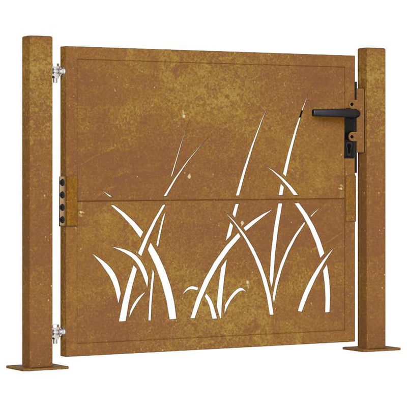 Load image into Gallery viewer, Vidaxl poort grasontwerp 100x75 cm cortenstaal