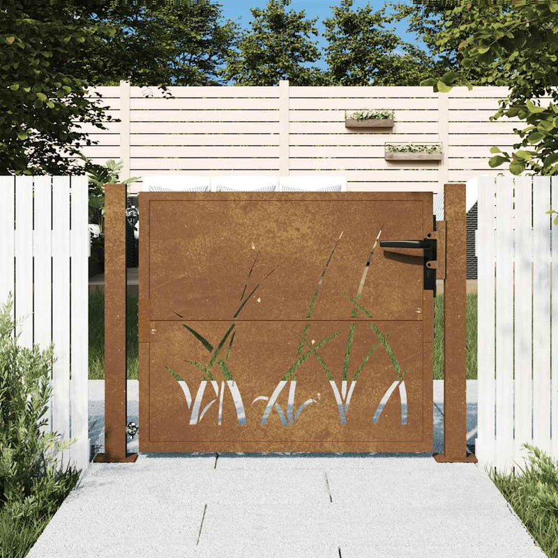 Load image into Gallery viewer, Vidaxl poort grasontwerp 100x75 cm cortenstaal