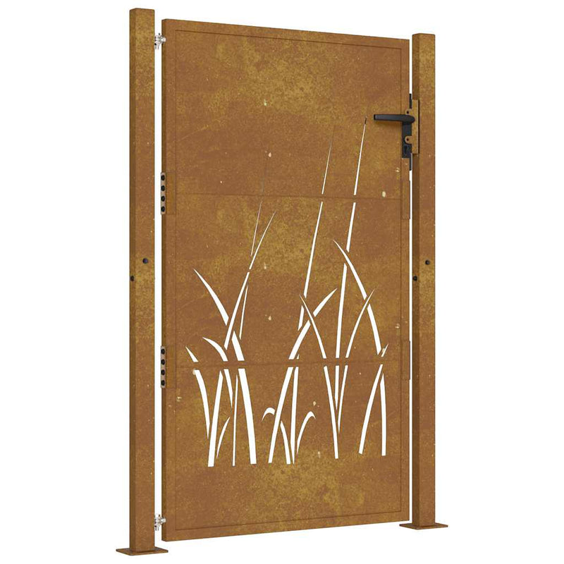 Load image into Gallery viewer, Vidaxl poort grasontwerp 100x125 cm cortenstaal
