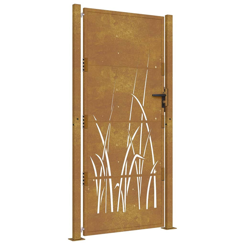 Load image into Gallery viewer, Vidaxl poort grasontwerp 100x200 cm cortenstaal