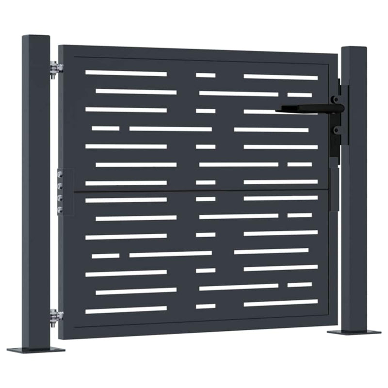 Load image into Gallery viewer, Vidaxl poort 105x80 cm met vierkantontwerp staal antracietkleurig