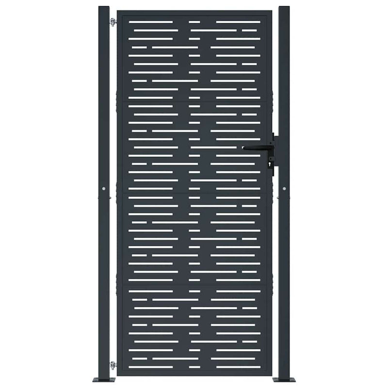 Load image into Gallery viewer, Vidaxl poort 100x175 cm met vierkant staal antracietkleurig