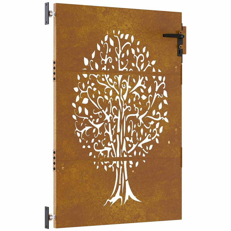 Load image into Gallery viewer, Vidaxl poort 85x125 cm boomontwerp cortenstaal