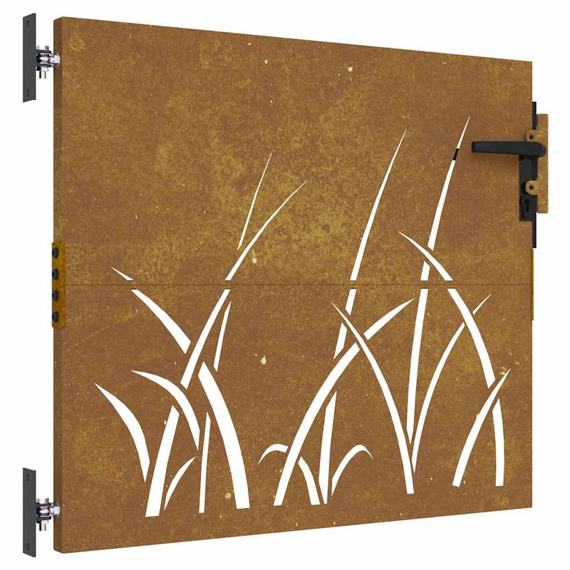 Load image into Gallery viewer, Vidaxl poort 85x75 cm grasontwerp cortenstaal