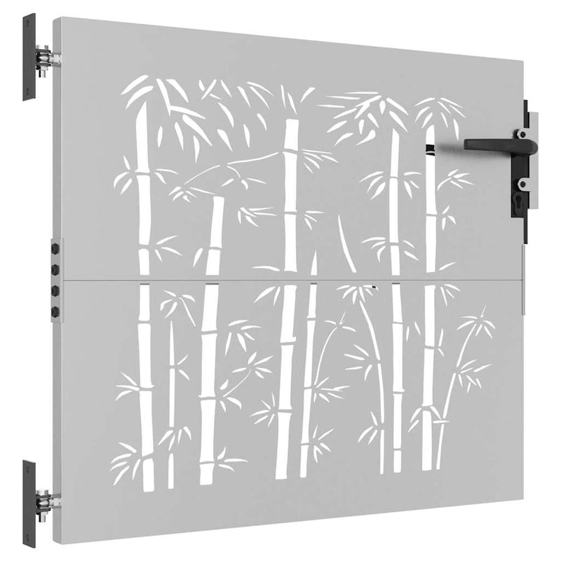 Load image into Gallery viewer, Vidaxl poort 85x75 cm bamboe-ontwerp cortenstaal