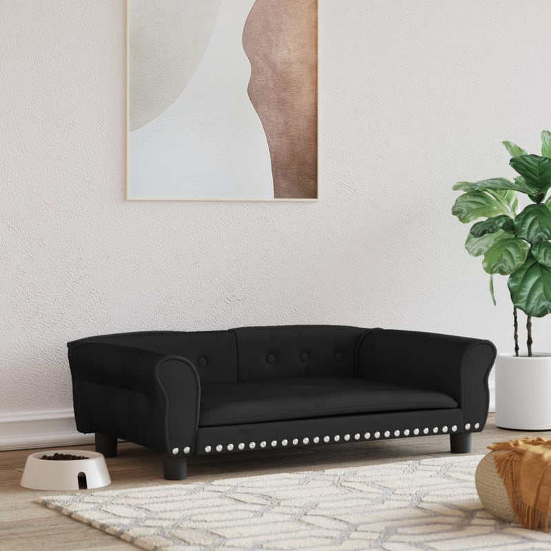Load image into Gallery viewer, VidaXL Hondenmand 95x55x30 cm fluweel zwart