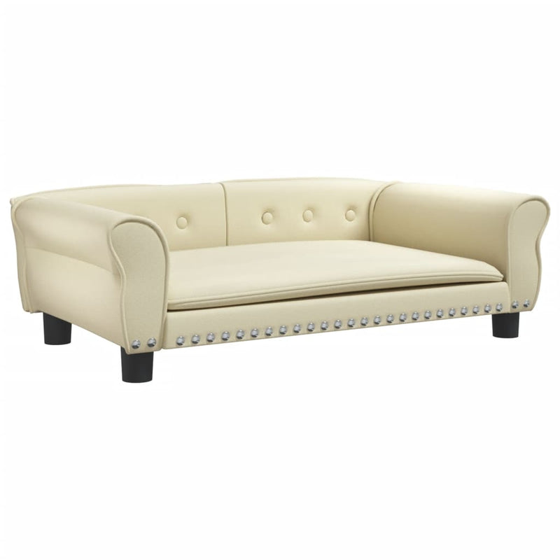 Load image into Gallery viewer, VidaXL Hondenmand 95x55x30 cm kunstleer crèmekleurig