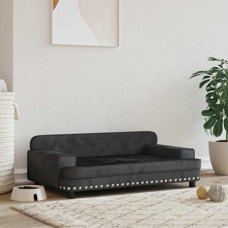 Load image into Gallery viewer, Vidaxl hondenmand 90x53x30 cm fluweel zwart