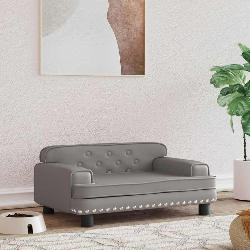 Load image into Gallery viewer, Vidaxl hondenmand 70x45x30 cm kunstleer grijs