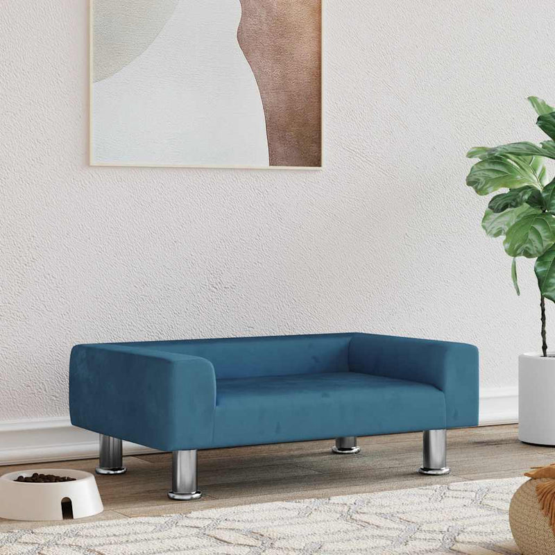 Chargez l'image dans la visionneuse de la galerie, Vidaxl hondenmand 70x45x26,5 cm fluweel blauw