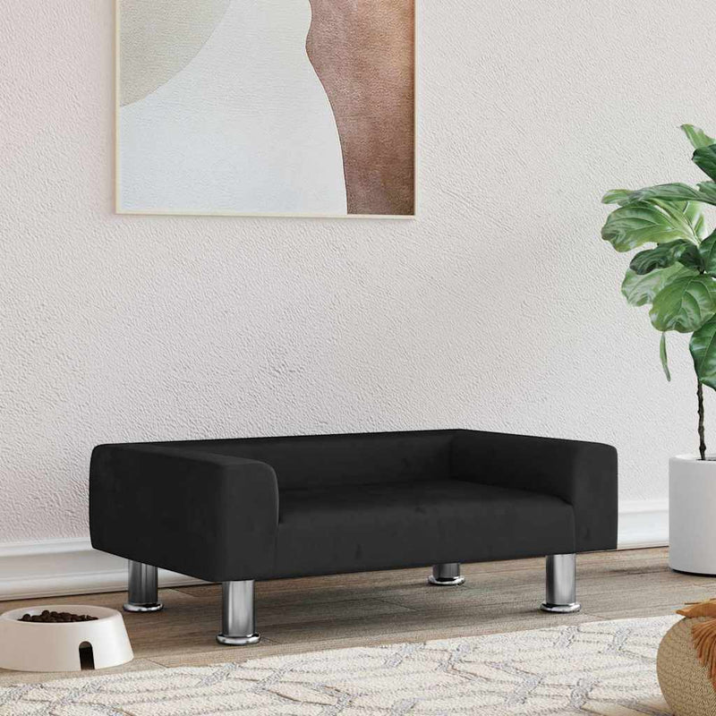 Laden Sie das Bild in Galerie -Viewer, Vidaxl hondenmand 70x45x26,5 cm fluweel zwart