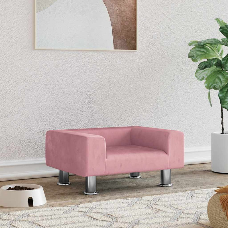 Laden Sie das Bild in Galerie -Viewer, Vidaxl hondenmand 50x40x26,5 cm fluweel roze
