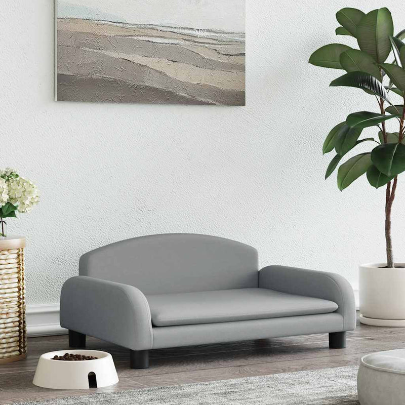 Afbeelding laden in galerijviewer, Vidaxl hondenmand 70x45x30 cm stof lichtgrijs