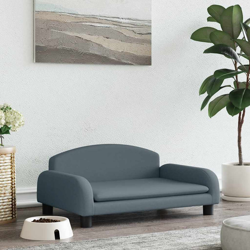 Afbeelding laden in galerijviewer, Vidaxl hondenmand 70x45x30 cm stof donkergrijs