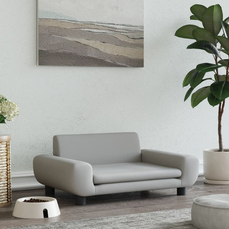 Load image into Gallery viewer, Vidaxl hondenmand 70x45x33 cm fluweel lichtgrijs