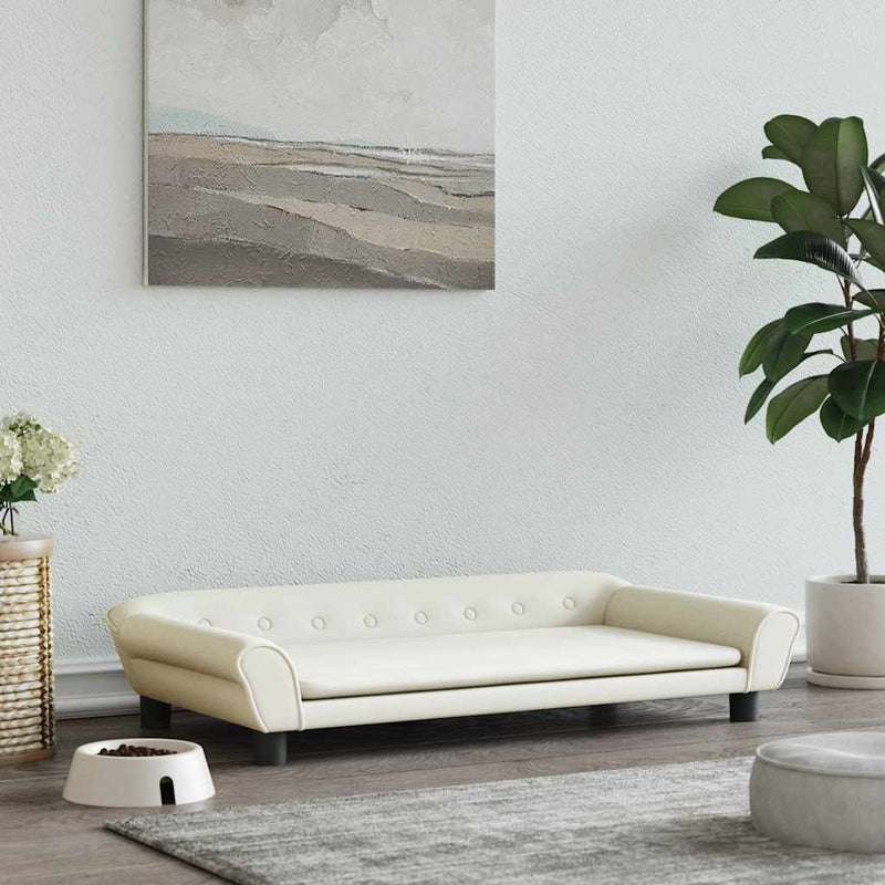 Chargez l'image dans la visionneuse de la galerie, Vidaxl hondenmand 100x50x21 cm fluweel crèmekleurig