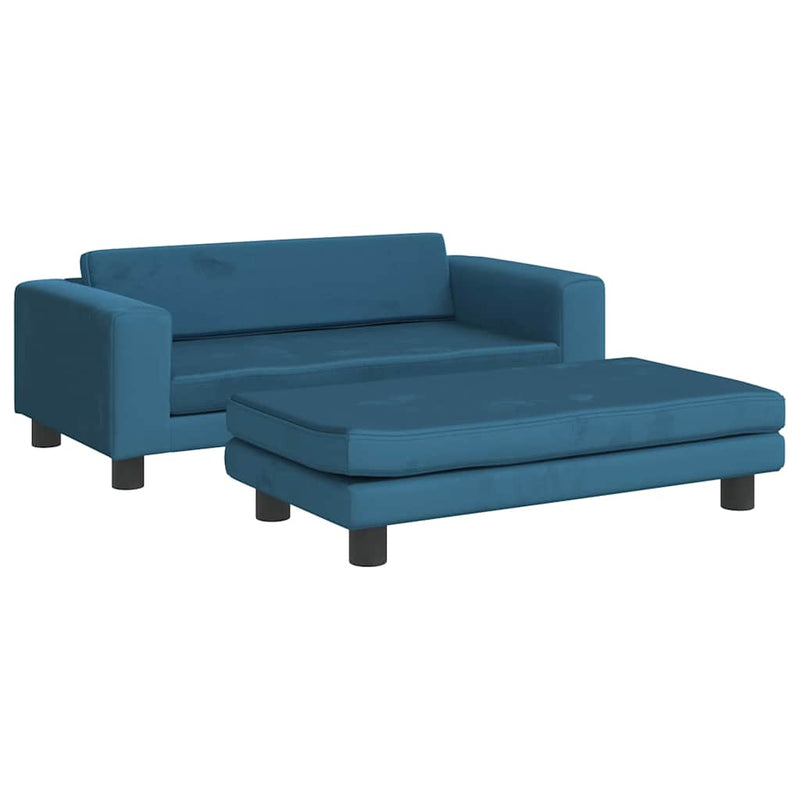 Load image into Gallery viewer, Vidaxl hondenmand met verlengstuk 100x50x30 cm fluweel blauw