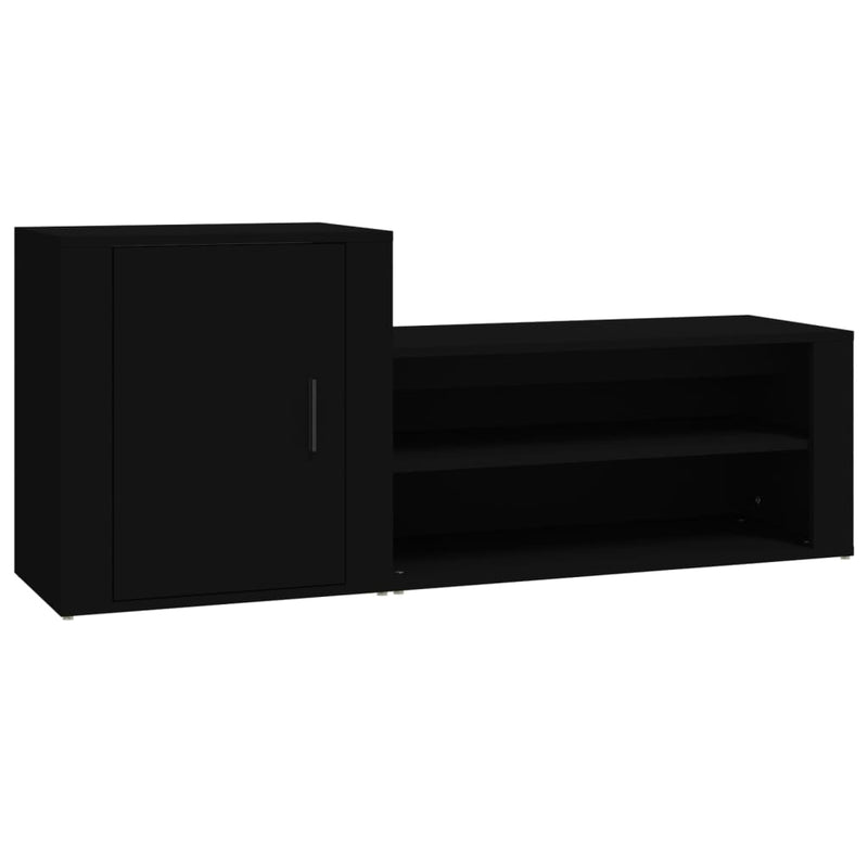 Load image into Gallery viewer, Vidaxl schoenenkast 130x35x54 cm bewerkt hout zwart