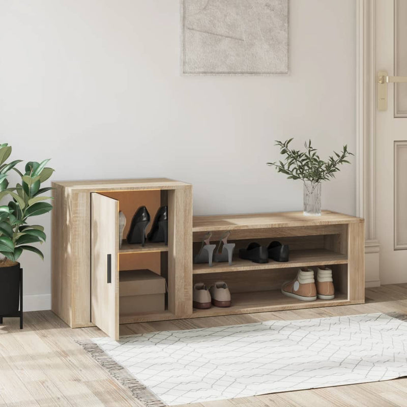 Load image into Gallery viewer, Vidaxl schoenenkast 130x35x54 cm bewerkt hout sonoma eikenkleurig