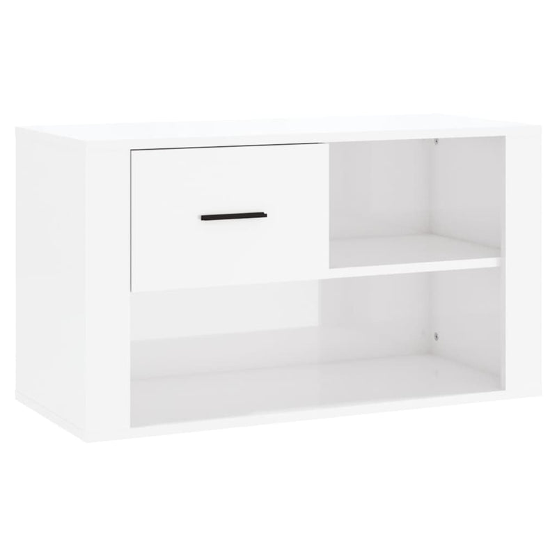 Afbeelding laden in galerijviewer, Vidaxl schoenenkast 80x35x45 cm bewerkt hout hoogglans wit