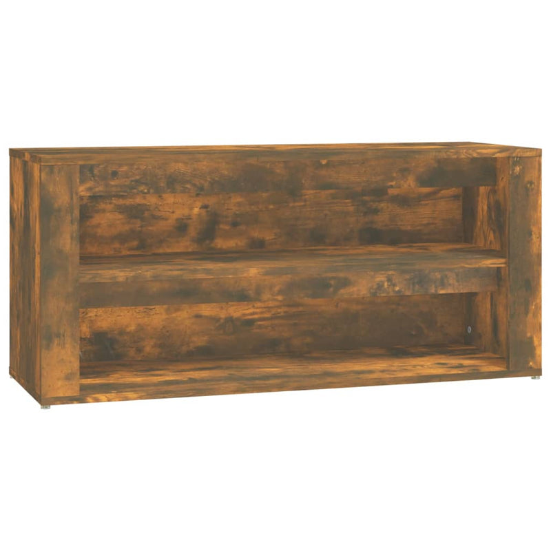 Load image into Gallery viewer, Vidaxl schoenenrek 100x35x45 cm bewerkt hout gerookt eikenkleurig