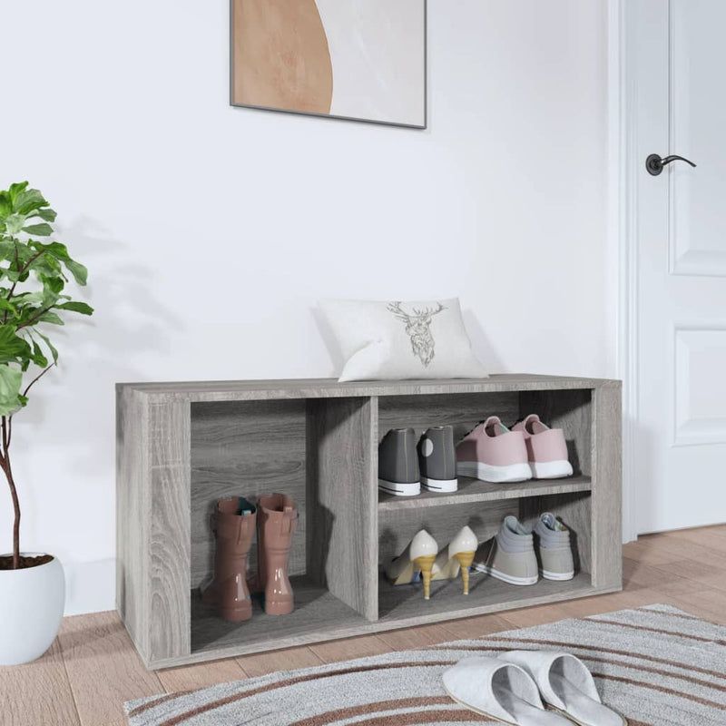 Load image into Gallery viewer, Vidaxl schoenenkast 100x35x45 cm bewerkt hout grijs sonoma