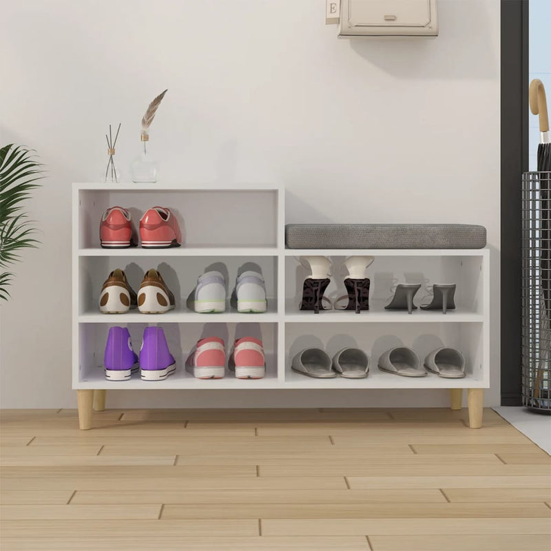 Load image into Gallery viewer, Vidaxl schoenenkast 102x36x60 cm bewerkt hout hoogglans wit