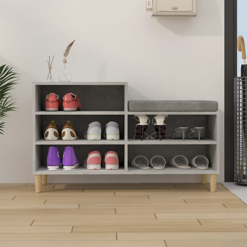 Load image into Gallery viewer, Vidaxl schoenenkast 102x36x60 cm bewerkt hout betongrijs